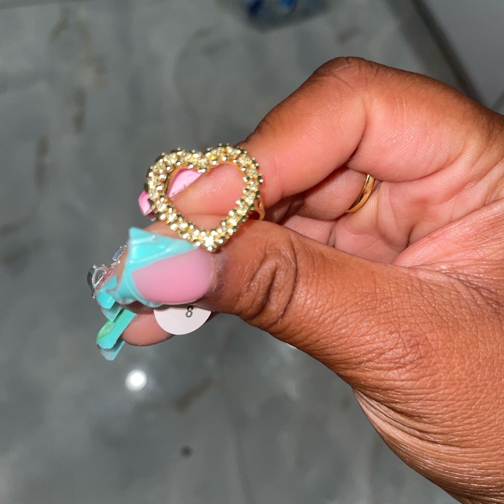 Gold platted  Heart Rolex ring